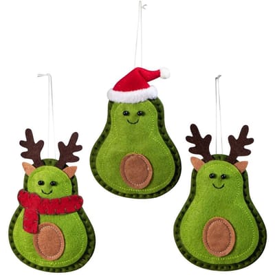 3 stuks Kerst Avocado Groen Poppenhanger Kerstboom Hangende Decoratie Voor Huis Deur Raam green