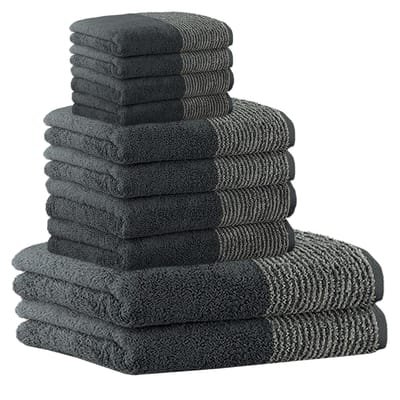 Cawoe Handdoek Luxury Home C Two-Tone Een maat, 50x100 Set van 10