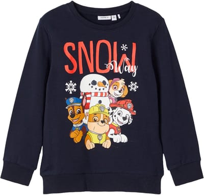 NAME IT NMMELIJAH PAW NREG SWEAT BOX BRU CPLG Jongens Trui - Maat 86