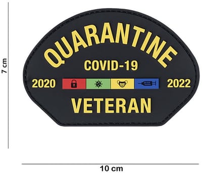 Embleem 3D PVC Quarantine Veteran Covid-19 #13106