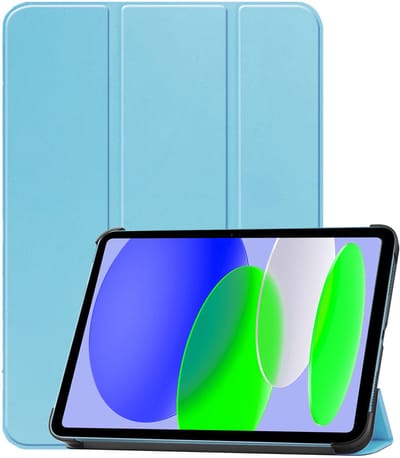 Hoesje Geschikt voor Apple iPad A16/A18 (2025/2026) - 11 inch (11e & 12e generatie) - Dun & Stevig - Trifold Bookcase - Hard Cover - Hardcover Book Case - Tablet Hoes - Lichtblauw