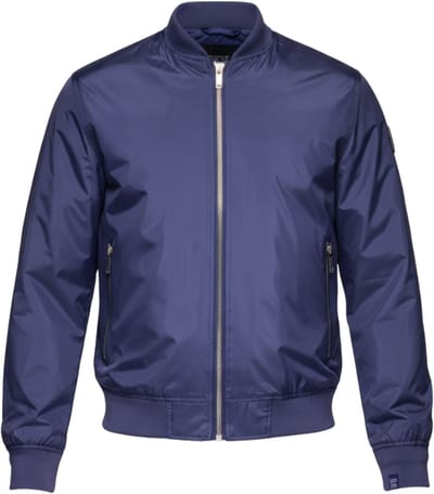OMBRE Jas - Lange Mouw - Rits - Effen Marine S