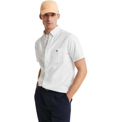 Gant Heren Regular Korte Mouw Oxford Overhemd