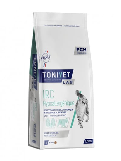 Tonivet Lab Chat Adulte IRC Hypoallergénique 1,5Kg