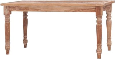 Meubilair Item home Batavia Salontafel 90x50x45 cm Wit Wassen Massief Teakhouten Meubels