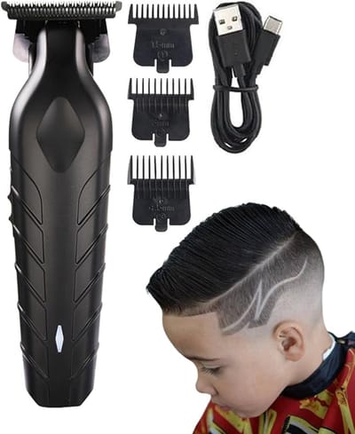 Oplaadbare tondeuse, trimmer zonder tussenruimte, nauwkeurige snijbladen, stevig ergonomisch handvatontwerp, snel opladen via Type-C, geschikt voor vaders en vriendjes.
