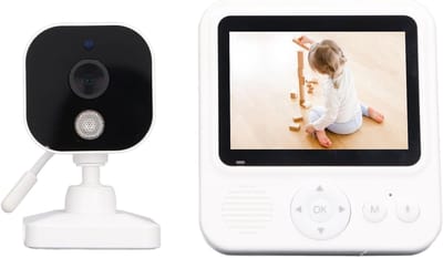 Babyfoon met Camera - Baby Monitor - Baby in de gaten - Nachtzicht en Temperatuur - 2.8 inch scherm - Wit