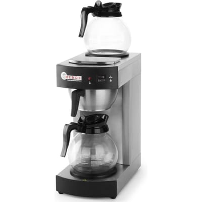 HENDI Filter koffiezetapparaat – roestvast staal – 1,8L – dubbele verwarmingsplaten – oververhittingsbeveiliging
