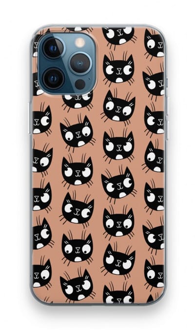 Case Company® - Hoesje geschikt voor iPhone 12 Pro hoesje - Kat - Soft Cover Telefoonhoesje - Bescherming aan alle Kanten en Schermrand
