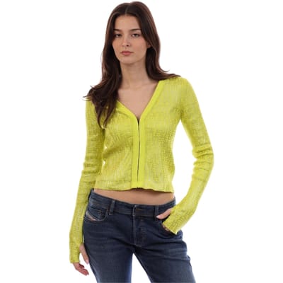 Diesel Dames/Dames Metalen Haak Slim Vest (Geel)