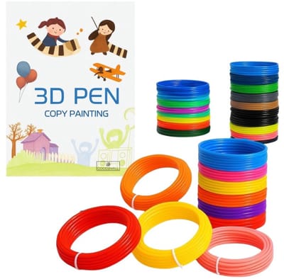 Goodz4All 150 Meter 3D Pen Vullingen 3D Printer Filament PLA en Patronenboek met 40 Sjablonen en Handige Overtrekkaart - DIY - Knutselen - Tekenset - Educatief speelgoed - 1.75 MM