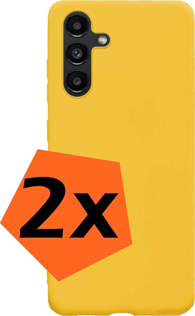 Hoes - 2 Stuks - Geschikt voor Samsung Galaxy A13 5G - Sterk & Shockproof - Case Siliconen - Back Cover - Telefoon Hoes - Geel