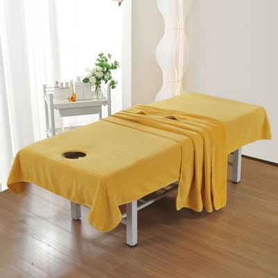 Zachte Microvezel Massage Bed Overtrek voor Wellness en Spa met Geopende Gezichtsuitsparing