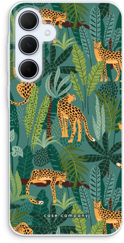 Case Company® - Hoesje geschikt voor Samsung Galaxy A35 hoesje - Luipaard 2 - Soft Cover Telefoonhoesje - Bescherming aan alle Kanten en Schermrand