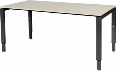 Verstelbaar Bureau - Domino 160x80 Eiken - zwart frame