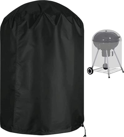BBQ Grill afdekhoes kogelgrill afdekking rond waterdicht gasgrill beschermhoes (zwart) (Φ58xH 77cm)