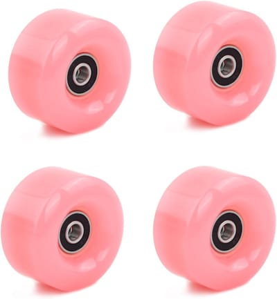 Set van 4 Dubbele Rij Roller Skate Wielen met Lager, 58x32mm PU Slijtvaste Wielen voor Quad Skates en Skateboards, Ideaal voor Sport en Vrije Tijd