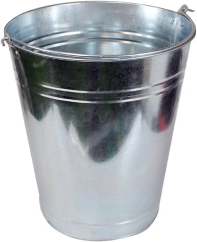 Verzinkt Emmer 9 Liter - Zilver