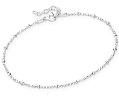 Joy|S - Zilveren armband - bolletjes schakel - karabijn sluiting - 17.5 cm + 2.5 cm extension
