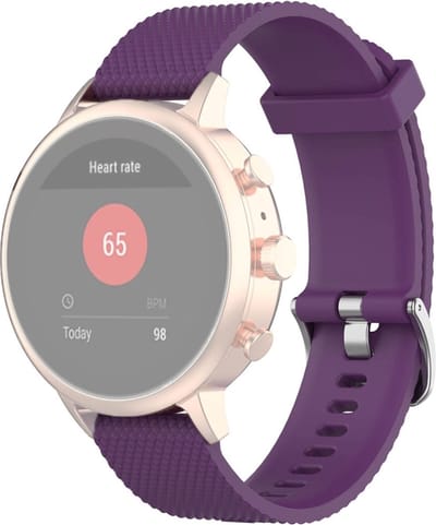 Siliconen bandje - geschikt voor Fossil Gen 5E / Gen 6 / Fossil Female modellen - paars