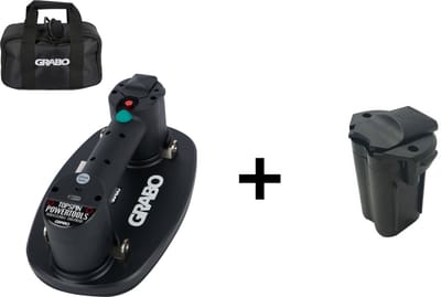 GRABO Plus in Tas + extra GRABO accu - Elektrische draagbare vacuümzuiger - Handgereedschap - Hefvermogen 120 kg
