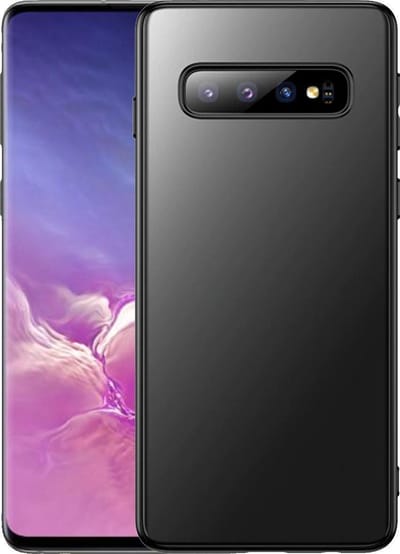 Geschikt voor Ultradunne TPU Case | Samsung Galaxy S10 | Zwart | Mat Finish Cover | Luxe Siliconen Hoesje