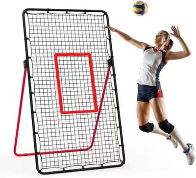 XL Volleybal Rebounder Net (213 x 122 cm) - Verstelbaar Terugslagnet voor Volleybal Training - Smashen, Passen & Serveren - Opvouwbaar Trainingsnet