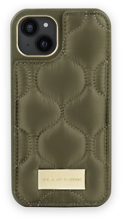 ideal of sweden fashion case atelier geschikt voor Apple iphone 13 puffy khaki