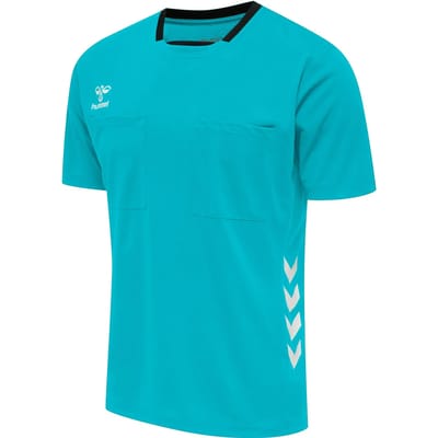 Hummel-shirt met korte mouwen Hmlreferee Chevron Jersey S/S Scuba Blue-3XL