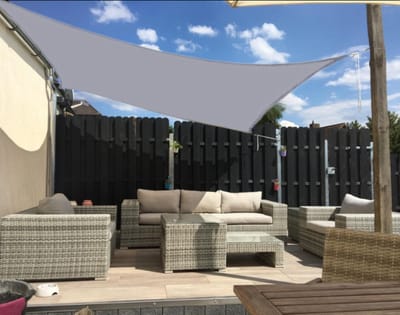 Apeirom Schaduwdoek Rechthoek 3x4 m Grijs - Waterdicht - UV400 - Inclusief Bevestigingsset - 100% HDPE