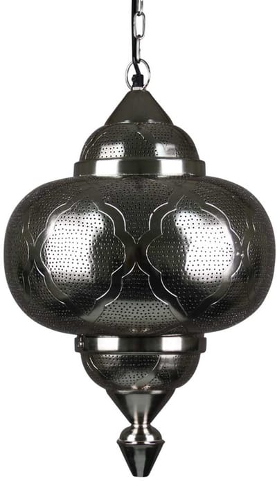 Safaary - Oosterse Hanglamp Azhara Nikkel Goud Ø 33 x 52cm