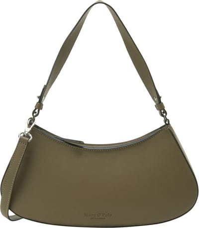Marc O'Polo Leren Handtas Schoudertas Trina Hand Bag Forest Floor Bruine