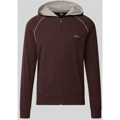 Regular fit sweatjack van katoenmix model 'Mix&Match Jacket H'
