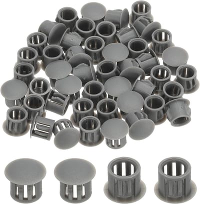 Plastic Gatpluggen - Afdekdoppen - Gaten Afwerken - Verdikt Nylon Materiaal - 10 mm Gat - Grijs
