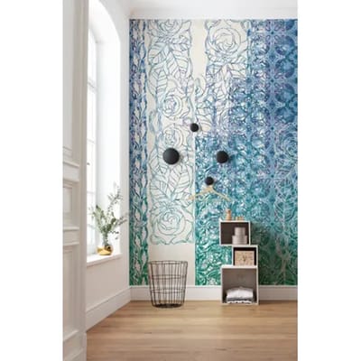 Komar Heritage | blauw/groene rozen | fotobehang op vlies 250x280cm