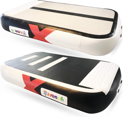 YouAre AirBoard Pro 4.0 | 70x100 cm — 15cm dik | Compleet | Verleng je AirTrack - Maak verschillende trainings-opstellingen | 1m ware springplank gymnastiek | 1x0,7x0,15 M fitness mat opblaasbaar | turnmat met pomp