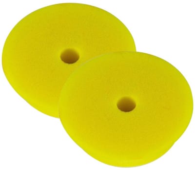 2x Fijn Polijstpad Geel Zacht voor Excentrische Polijstmachine 130-150 mm