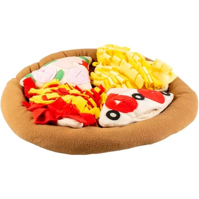 duvoplus playtime snack mat lekkere pizza 50x50x5cm meerkleurig