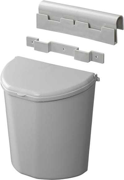 ProPlus Afvalbak met deksel - 10 liter - grijs - ideaal voor caravan en camper