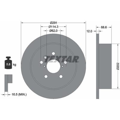 Remschijf TEXTAR 92144203