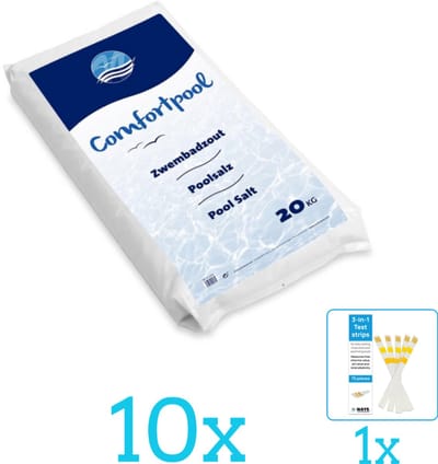 Comfortpool - Zwembadreinigingsmiddel - Zwembadzout - 20 kg - Volumebundel - Zwembadzout - 10-delig