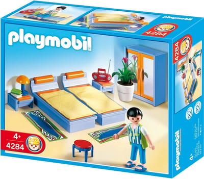 Bouwspel Ouderslaapkamer - Poppenhuis Meubels - Kinderspeelgoed - Gedetailleerde Set - 7.5 x 20 x 25 cm - Meerkleurig