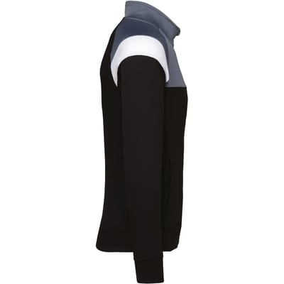 PROACT® Trainingssweater 1/4 rits kind PA388 - Black / sporty grey - 10/12 years (10/12 ans)
