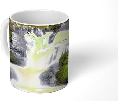 Mok - Koffiemok - Water - Natuur - Waterval - Mokken - 350 ML - Beker - Koffiemokken - Theemok