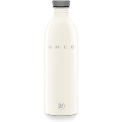 SMEG x 24Bottles WBF02CR Drinkfles - Waterfles - 1000 ml - RVS - Lekvrije Dop - BPA-vrij - Lichtgewicht Herbruikbare Fles - '50s Style - Crème
