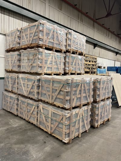 Kandla Grey Kasseien 14x14x5-7cm verkoop per pallet inhoud 450 pc in M2 45pc = 10M2 per krat