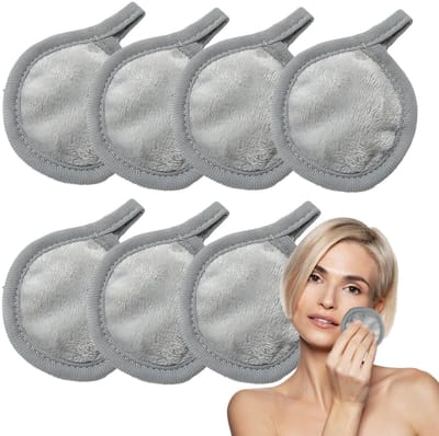 Dailygoods- Make-uppads 7 Stuks - Wasbaar - Herbruikbare Wattenschijfjes - Zacht en Huidvriendelijk - Flanel - Geschikt voor Alle Huidtypes