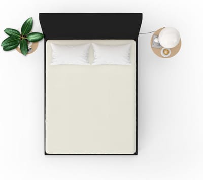 Topper Hoeslaken Jersey Crème Lits-Jumeaux - 180 x 200 cm