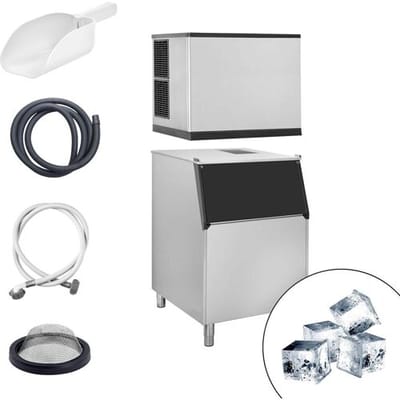 GGM Gastro Eiswürfelbereiter - Würfel - 403 kg/24 h - inkl. Eisvorratsbehälter