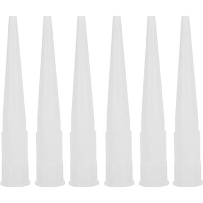 30 stuks Kitspuiten Plastic Glaslijm Spuitmonden Afdichtmiddel Siliconen Kitpunten white